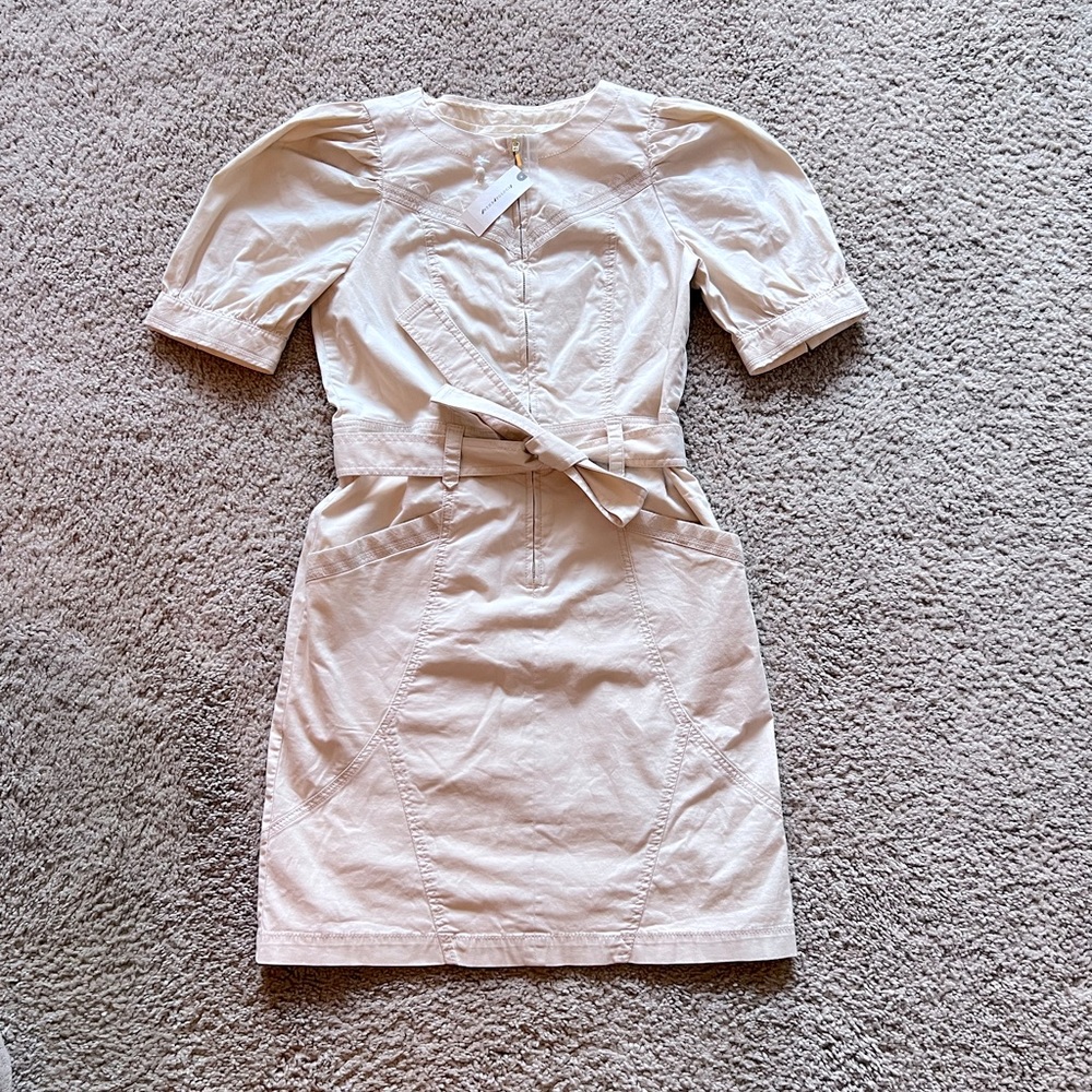 Anthropologie Dress with removable ties Neutral size US 2 NWT💕PRICE FIRMED💕